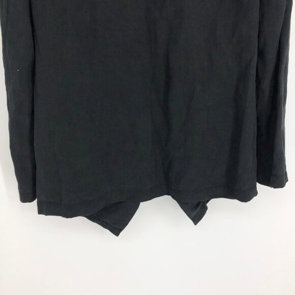 Brochu Walker black linen Tencel cardigan blazer w/large draped collars size S/P - Picture 6 of 16